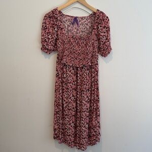 Seraphine Pink Floral Maternity Breastfeeding Nursing Friendly Dress